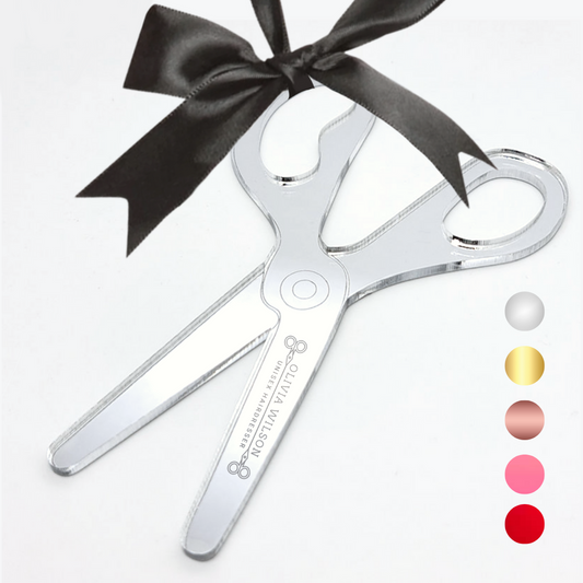 Customised/Branded Mirror Scissors Christmas Baubles