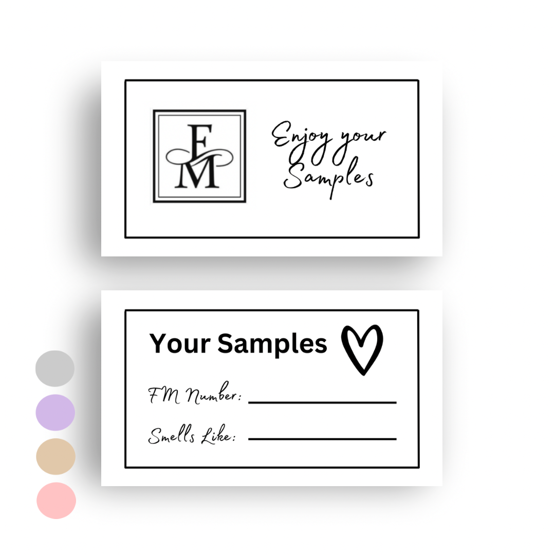 FM fragrance sample cards