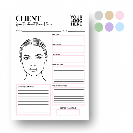 Client Facial or Skin Treatment Record Form