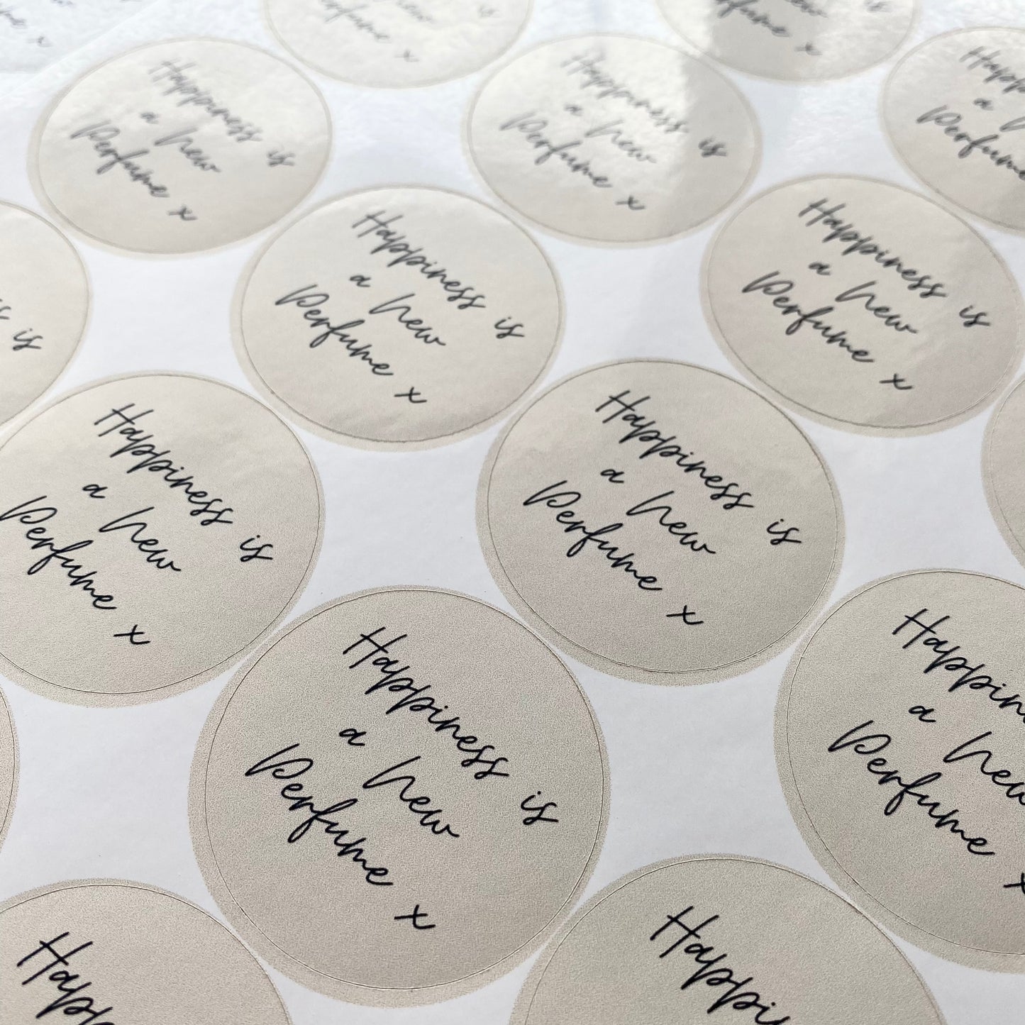 Happiness is a new perfume - 37mm stickers