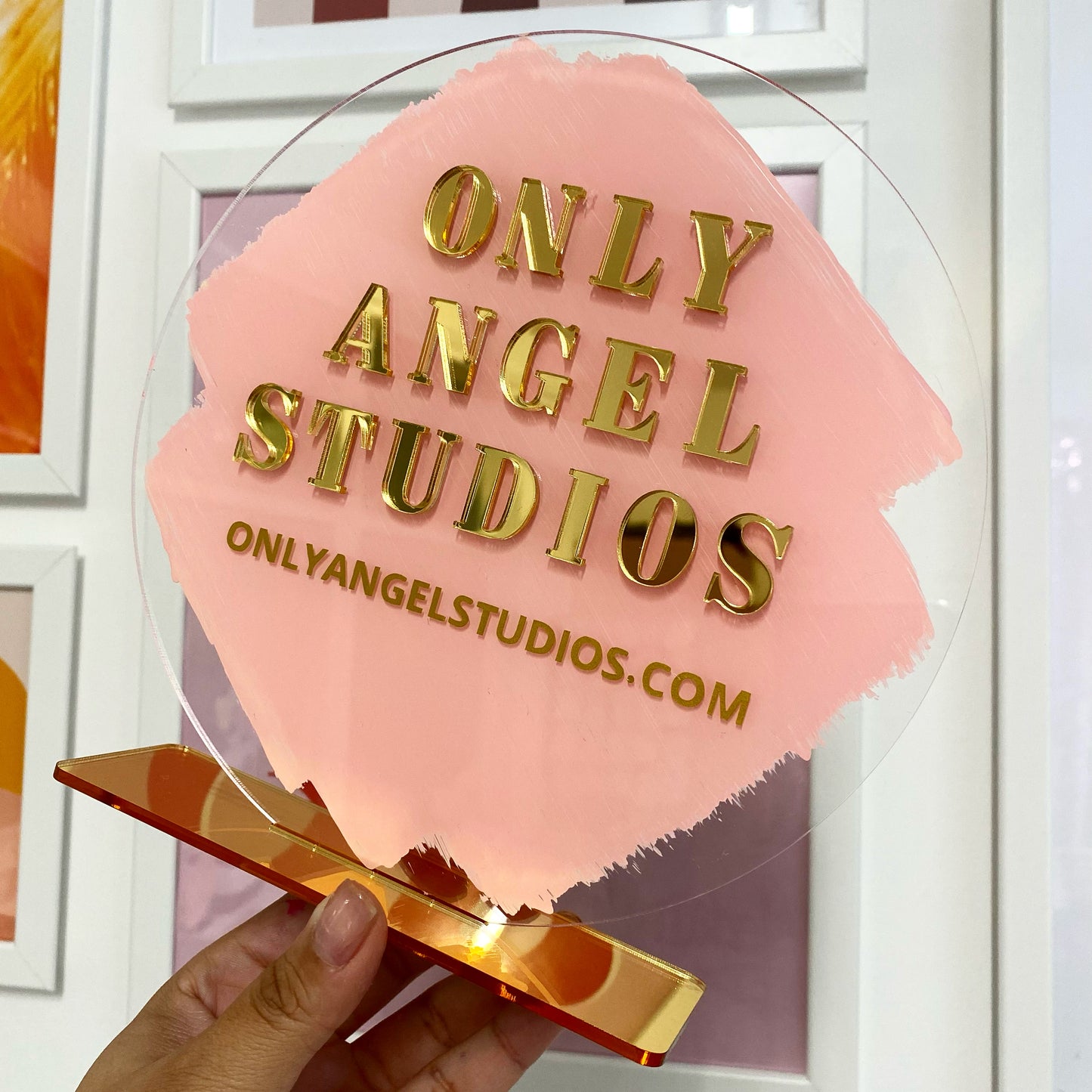 3D MIRROR - Acrylic sign Silver/Gold or Rose gold.