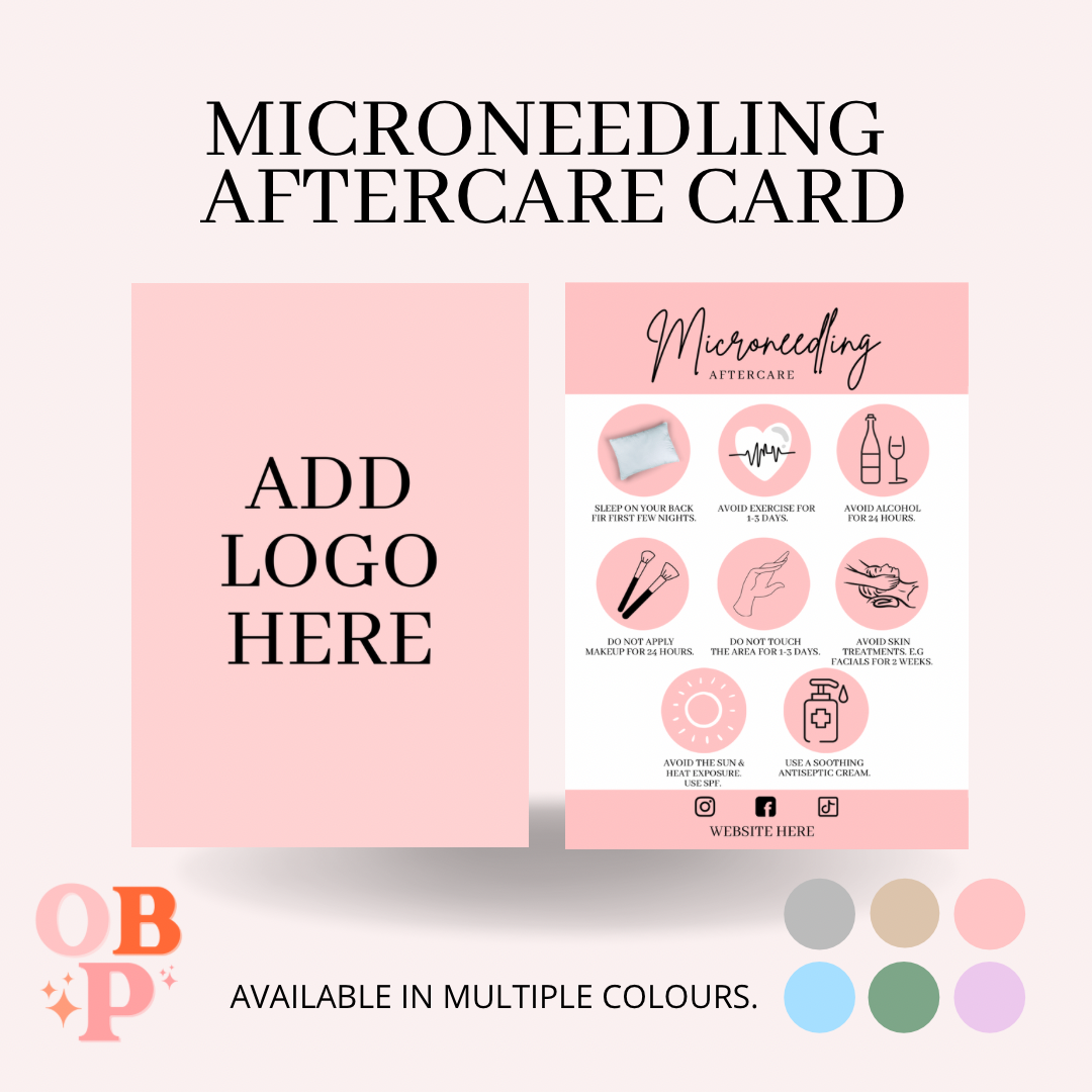 MICRONEEDLING Aftercare cards